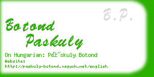 botond paskuly business card